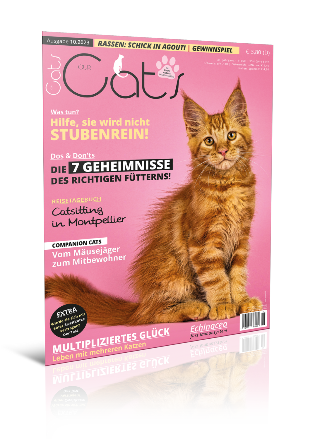 Heft 10/2023 der "Our Cats" mit einem mehrseitigen Interview mit mir