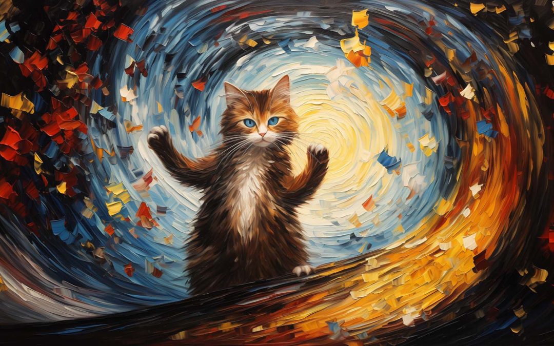 KI-Bild Katze im Stil von van Gogh